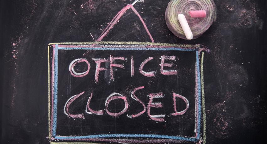 Office closed sign