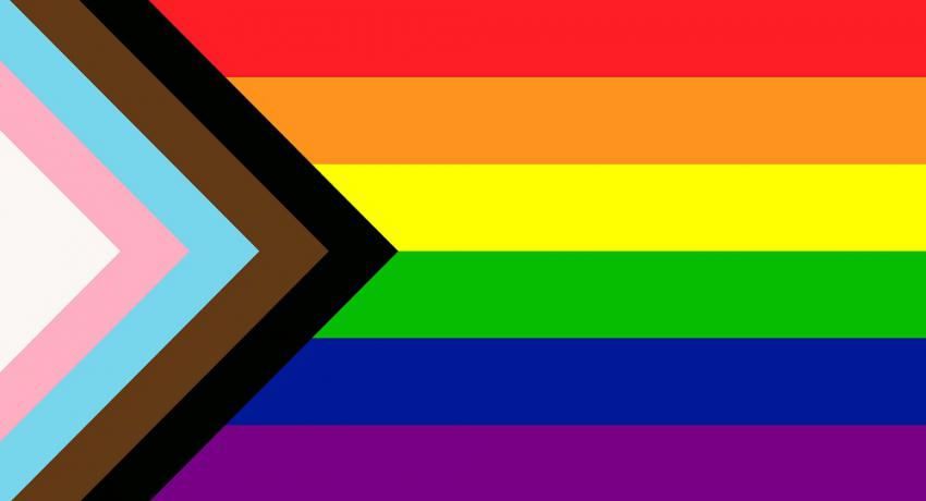 Banner flag for LGBTQIA+ pride. 